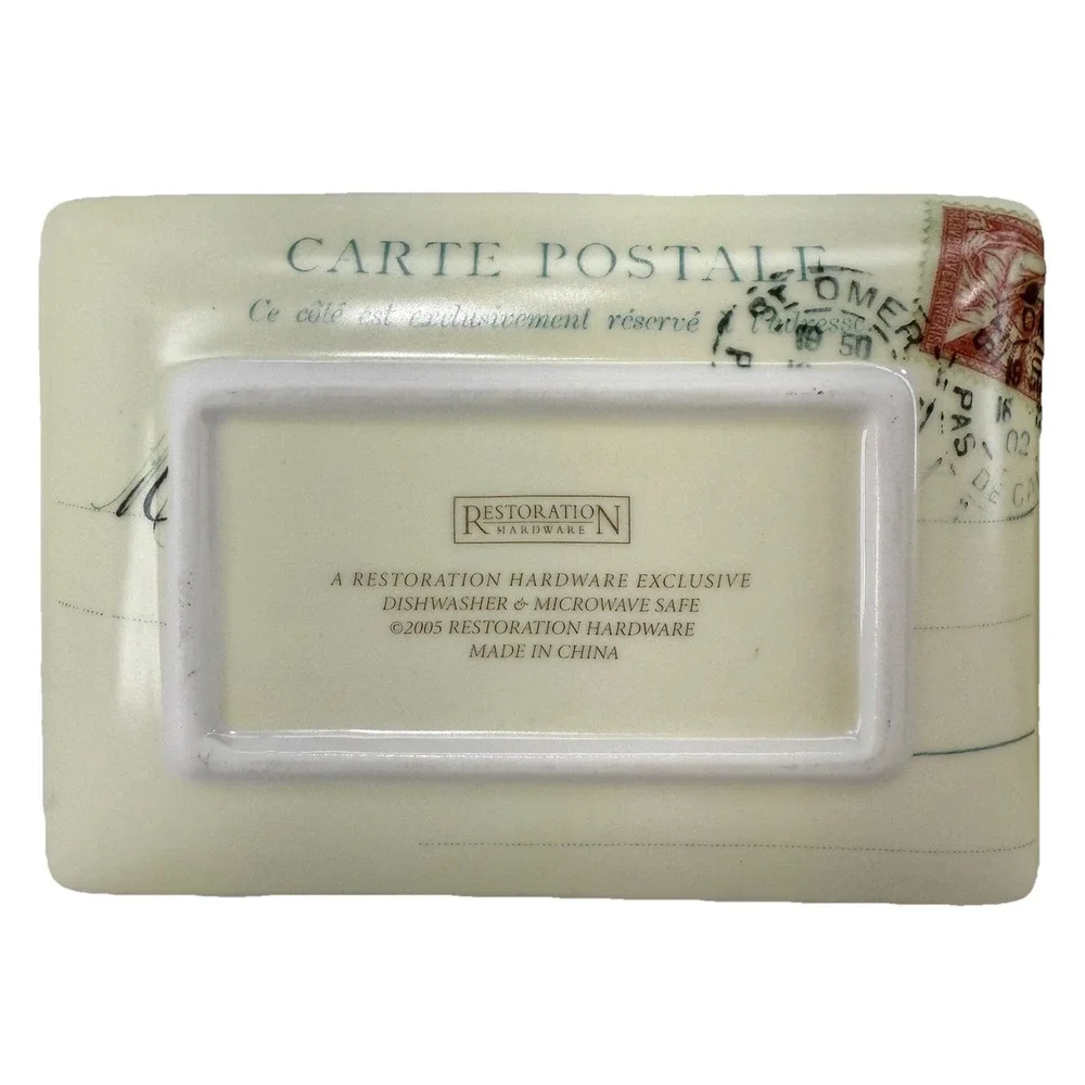 Restoration Hardware Carte Postale Paris Trays Set of 3 French‎ Travel Decor EUC